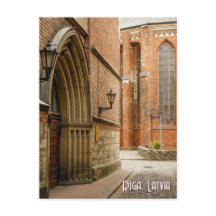 Historische straat in Oud-Riga, Letland