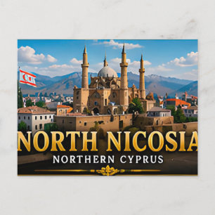 Historische straten van Noord-Nicosia en Ottomaans Briefkaart