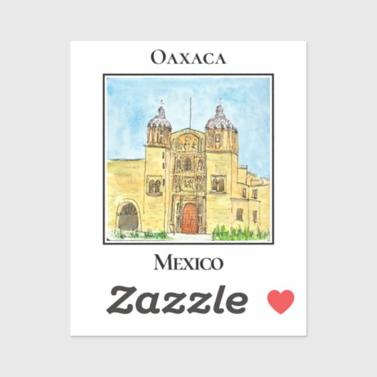 Historische Templo de Santo Domingo in Oaxaca Sticker (Vel)
