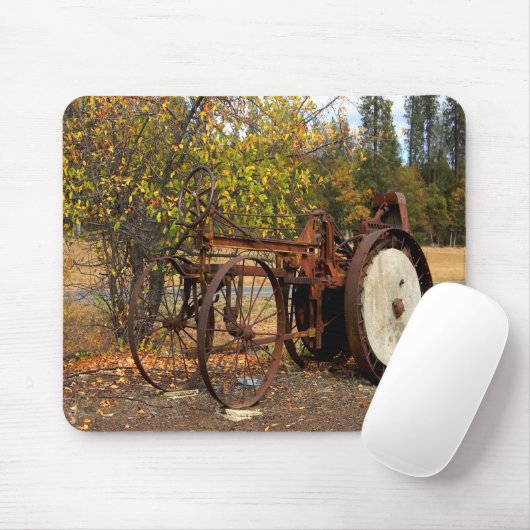 Historische tractor.... muismat (Met muis)