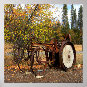 Historische tractor... poster