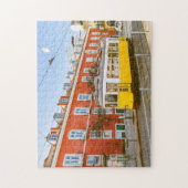 Historische tramgebouwen Lissabon Portugal Legpuzzel (Verticaal)