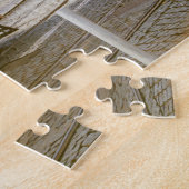 Historische tramgebouwen Lissabon Portugal Legpuzzel (Zijkant)