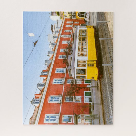 Historische tramgebouwen Lissabon Portugal Reizen Legpuzzel (Verticaal)