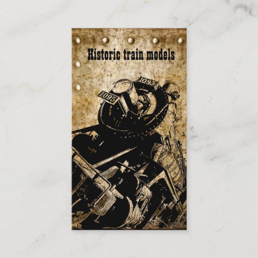 historische treinmodelverzamelaar/winkel visitekaartje (Voorkant)