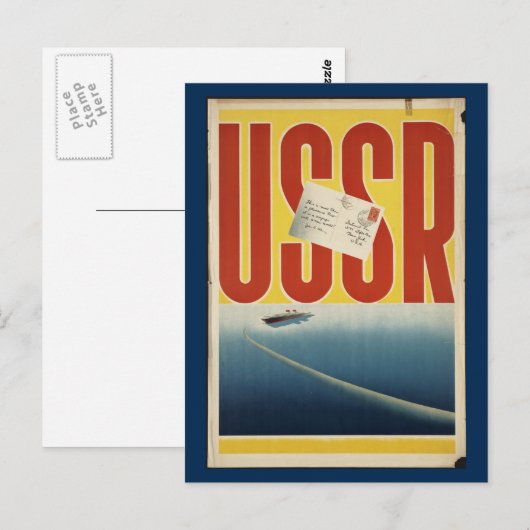 Historische  USSR-reisposter Briefkaart (Voorkant / Achterkant)