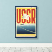 Historische USSR-reisposter Canvas Afdruk (Insitu (Houten vloer))