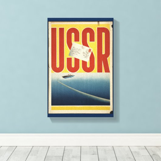 Historische USSR-reisposter Canvas Afdruk (Insitu (Houten vloer))