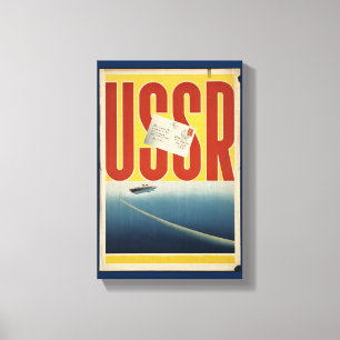 Historische  USSR-reisposter Canvas Afdruk