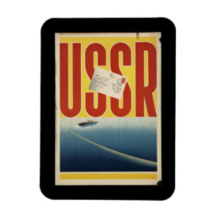 Historische  USSR-reisposter Magneet
