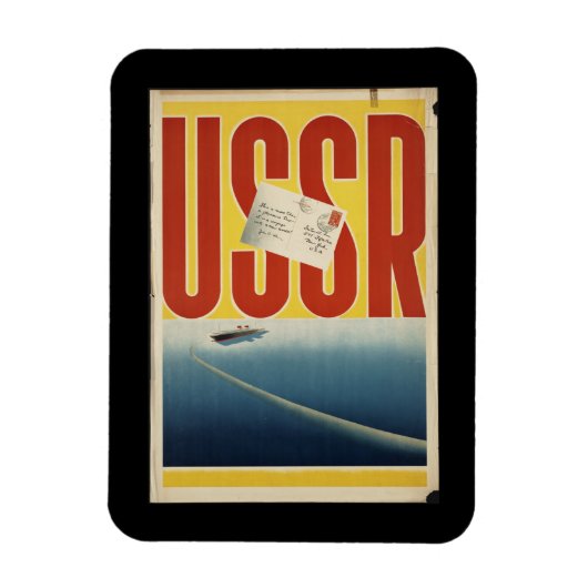 Historische  USSR-reisposter Magneet (Verticaal)
