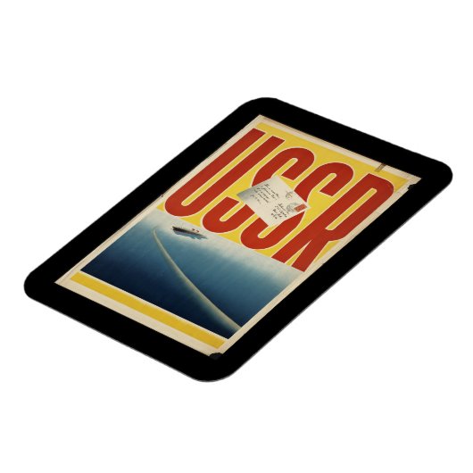 Historische  USSR-reisposter Magneet (Linkerzijde)