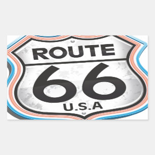 Historische Verenigde Staten Route66 geschenken Rechthoekige Sticker