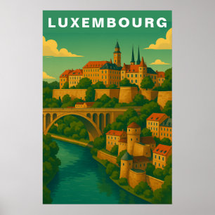Historische Viaduct van Luxemburg Europese Reis Poster