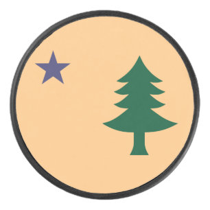 Historische vlag van Maine (1901-1909) Hockey Puck