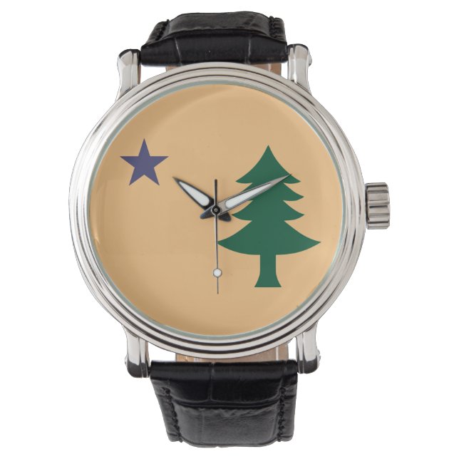 Historische vlag van Maine (1901-1909) Horloge (Voorkant)