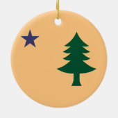 Historische vlag van Maine (1901-1909) Keramisch Ornament (Achterkant)