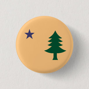 Historische vlag van Maine (1901-1909) Ronde Button 3,2 Cm