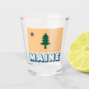 Historische vlag van Maine (1901-1909) Shot Glas