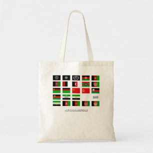 Historische vlaggen van de Afghaanse lange hoes Tote Bag