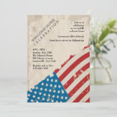 Historische vlaggenuitnodiging kaart (Staand voorkant)