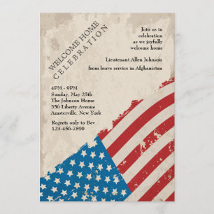 Historische vlaggenuitnodiging kaart