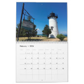 Historische vuurtoren van New England Kalender (Feb 2026)
