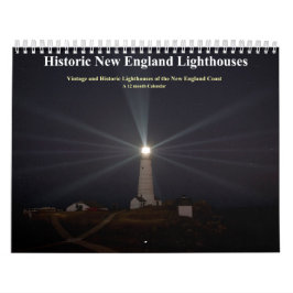 Historische vuurtoren van New England Kalender