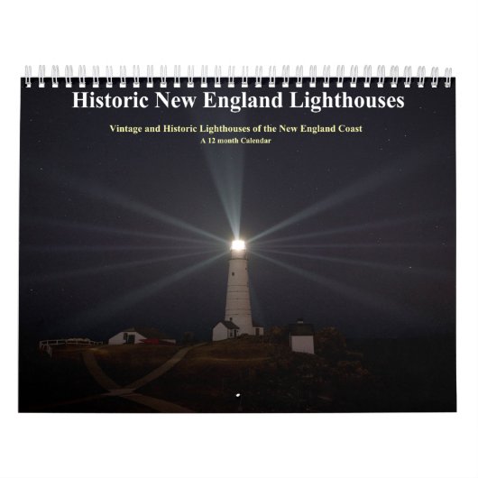 Historische vuurtoren van New England Kalender (Hoes)