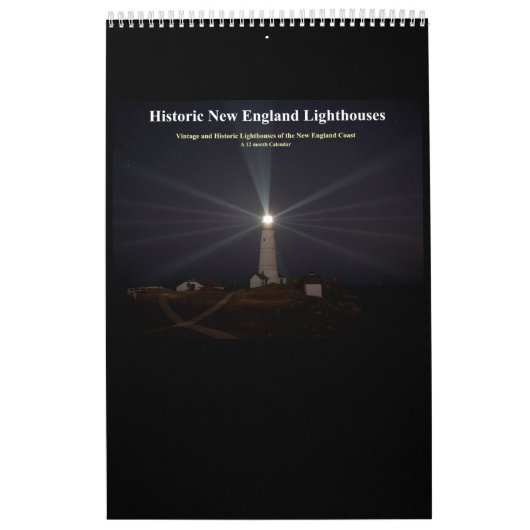 Historische vuurtoren van New England Kalender (Hoes)