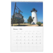 Historische vuurtoren van New England Kalender (Feb 2026)