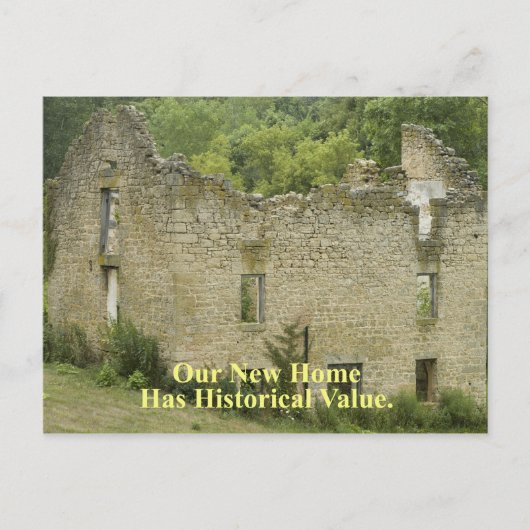 Historische waarde Home 2 - Funny Change of Addres Aankondigingskaart (Voorkant)