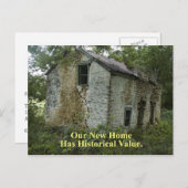 Historische waarde Home - Grappige adreswijziging Aankondigingskaart (Voorkant / Achterkant)