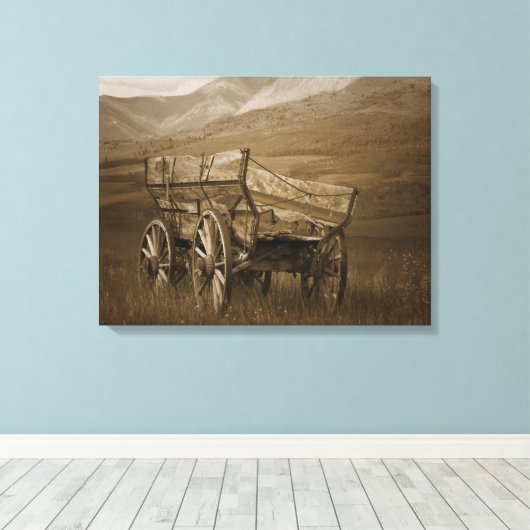 historische wagon #3 Canvas Wall Art (Insitu (Houten vloer))