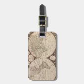 Historische Wereldkaart 1799 Bagagelabel (Voorkant verticaal)