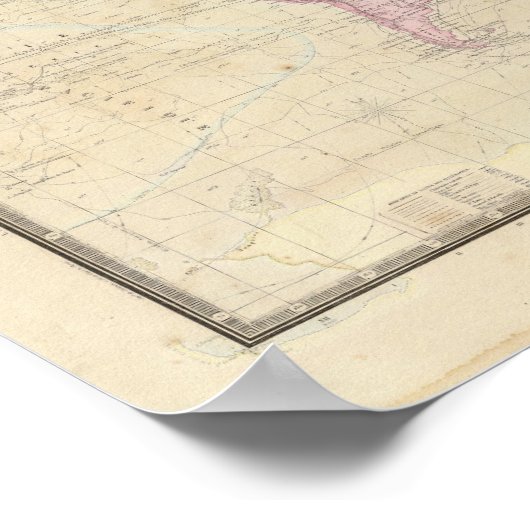 Historische Wereldkaart 2 Poster (Hoek)