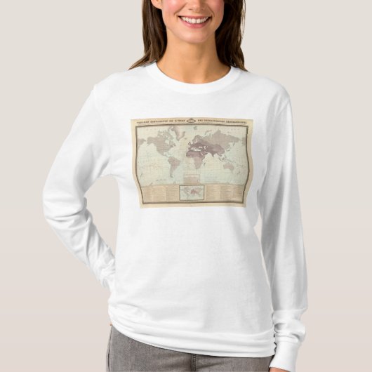 Historische Wereldkaart T-shirt (Voorkant)