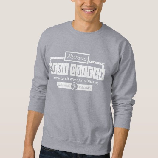 Historische West Colfax Unisex Crew Sweatshirt (Voorkant)