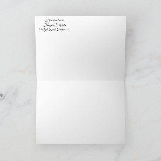 Historische Wildwood tractor... Kaart (Binnen)