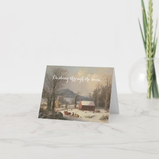 Historische Winter Scenery Kerst Kaart