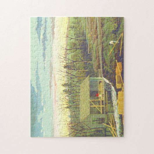 Historische zagerij Puzzle Legpuzzel (Verticaal)