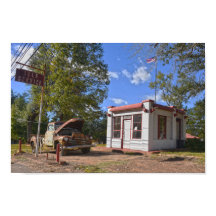 Historische zelfbedieningsbenzinepomp, Texas