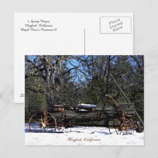 Historische Zes Lente Wagon.... Briefkaart (Voorkant / Achterkant)