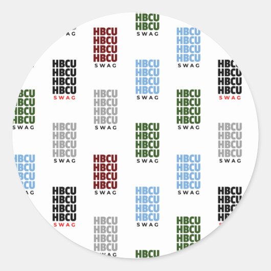 Historische Zwarte Hogeschool en Universiteiten HB Ronde Sticker (Voorkant)