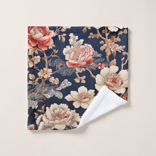 Historisches chinesisches Stoffmuster Bad Handdoek (Wasdoekje)