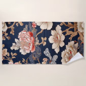 Historisches chinesisches Stoffmuster Strandlaken (Voorkant)