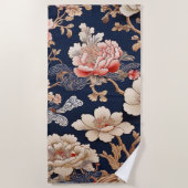 Historisches chinesisches Stoffmuster Strandlaken (Voorkant)