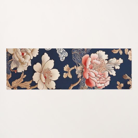 Historisches chinesisches Stoffmuster Yogamat (Achterkant (horizontaal))