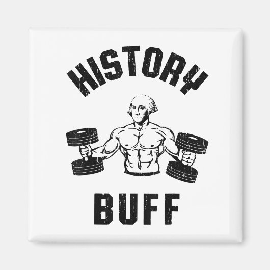 History Buff Funny George Washington Workout , Sma Magneet (Voorkant)
