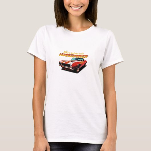 History Meets Horsepower – Retro Muscle Car T-shirt (Voorkant)